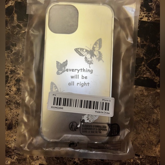 NIB Butterfly Mirror Anti-Fall Sleeve Phone Case For IPhone 13 - Picture 7 of 7